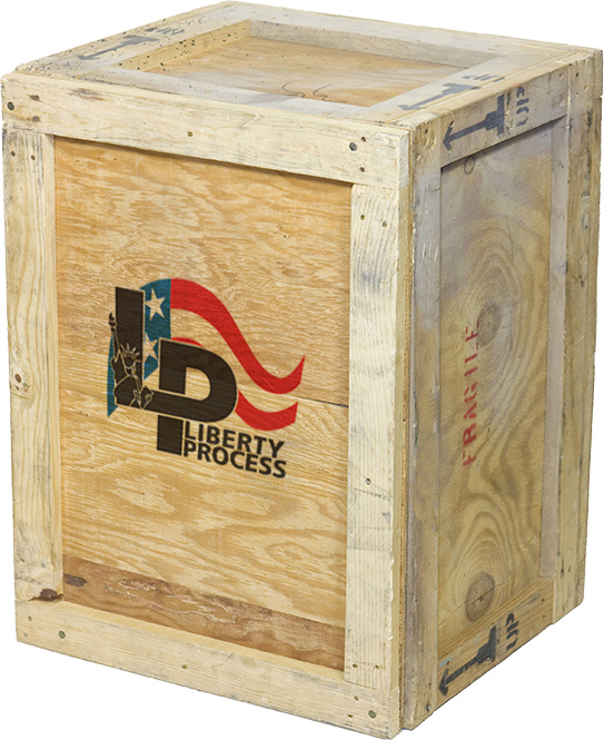 Liberty Process shipping crate for 24 hour shipping of progressive cavity pumps